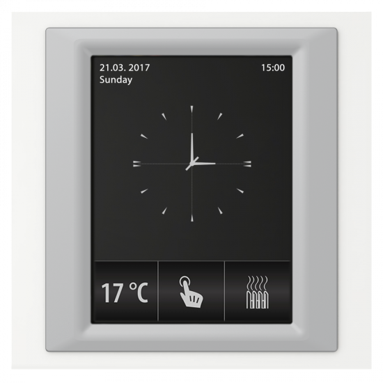 RF Touch-W - Frame color: White (plastic), Interframe color: Aluminum metallic, Back cover color: White