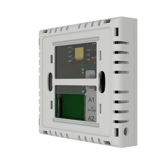 RF Touch-W - Frame color: Glass, Interframe color: Gray metallic, Back cover color: White
