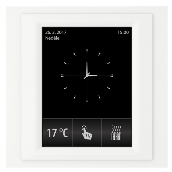 RF Touch-W - Frame color: Glass, Interframe color: Gray metallic, Back cover color: White