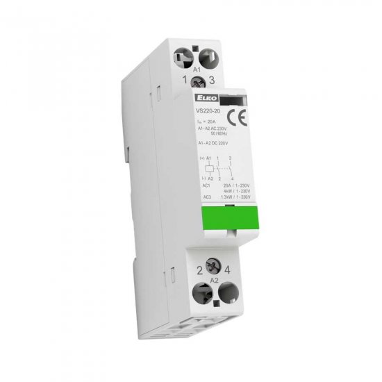 VS220 - Contacts: 1 switching, 1 expandable, Coil control voltage: 24 V AC/DC