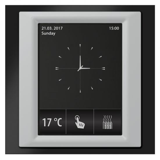 RF Touch-W - Frame color: Nickel (metal), Interframe color: Aluminum metallic, Back cover color: Ivory