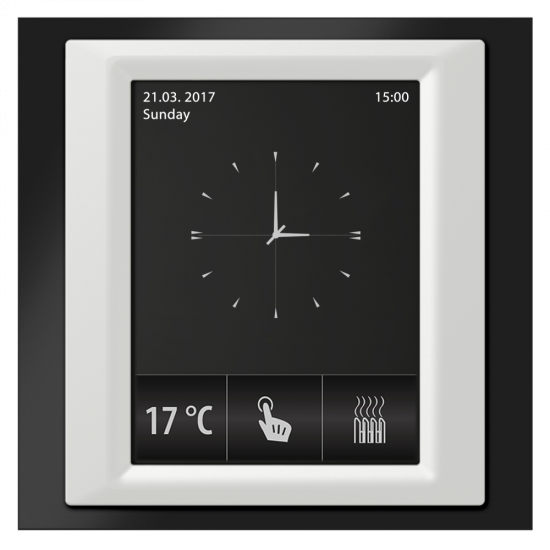 RF Touch-W - Frame color: Nickel (metal), Interframe color: Icy metallic, Back cover color: Dark grey