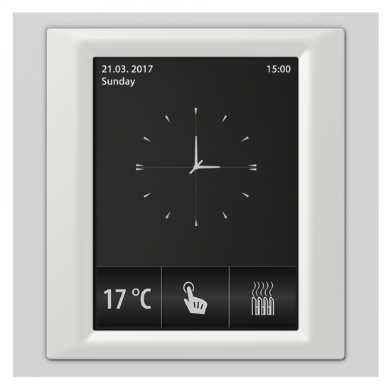 RF Touch-W - Frame color: Aluminium (metal), Interframe color: Icy metallic, Back cover color: Light grey