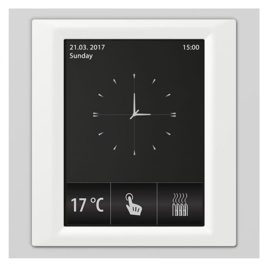 RF Touch-W - Frame color: Aluminium (metal), Interframe color: White, Back cover color: Ivory