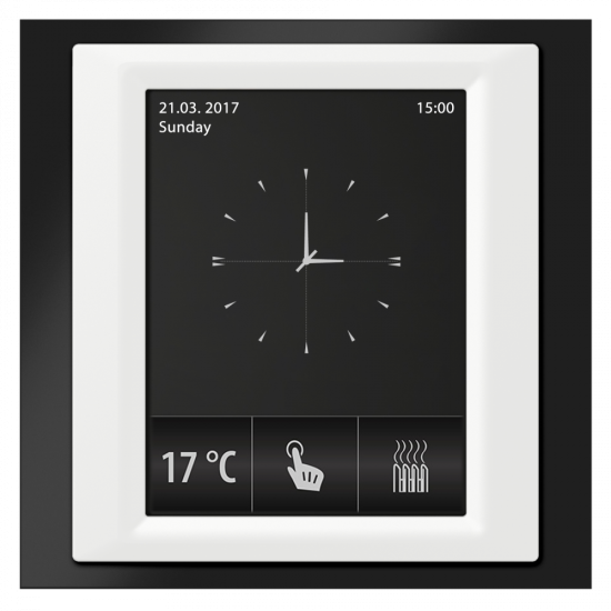 RF Touch-W - Frame color: Nickel (metal), Interframe color: White, Back cover color: Ivory