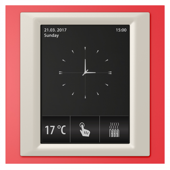 RF Touch-W - Frame color: Red (plastic), Interframe color: Pearl metallic, Back cover color: White