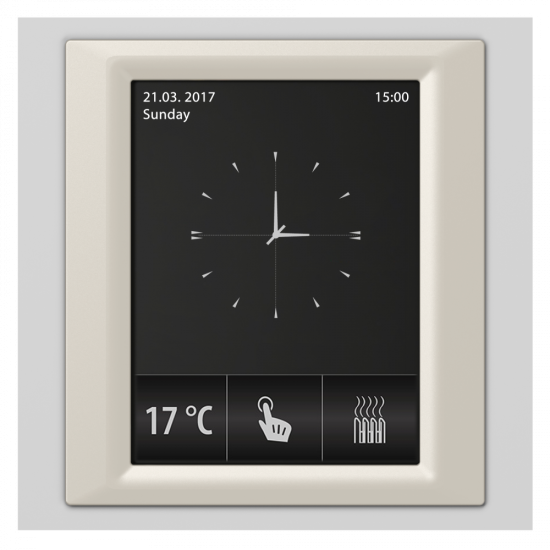 RF Touch-W - Frame color: Aluminium (metal), Interframe color: Pearl metallic, Back cover color: Light grey