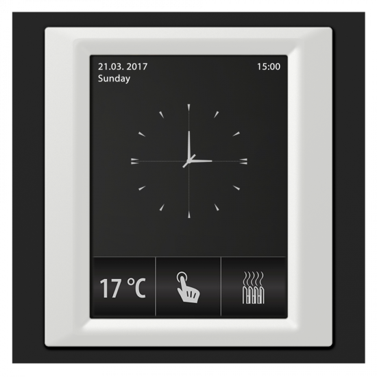 RF Touch-W - Frame color: Black (plastic), Interframe color: Icy metallic, Back cover color: White