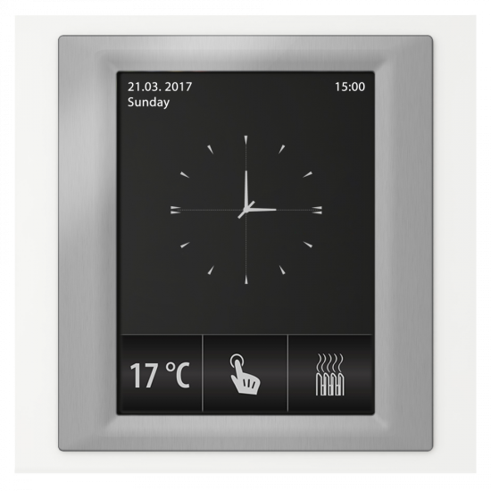 RF Touch-W - Frame color: White (plastic), Interframe color: Gray metallic, Back cover color: White