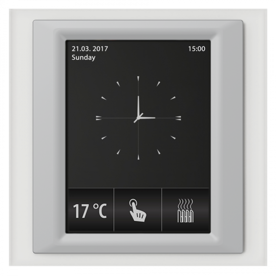 RF Touch-W - Frame color: Glass, Interframe color: Aluminum metallic, Back cover color: Dark grey