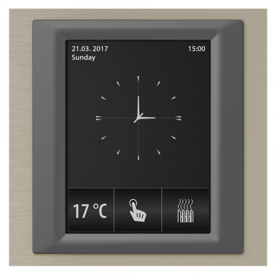 RF Touch-W - Frame color: Titanium (metal), Interframe color: Dark grey, Back cover color: White