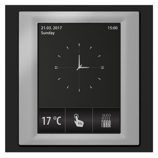 RF Touch-W - Frame color: Black (plastic), Interframe color: Gray metallic, Back cover color: Dark grey