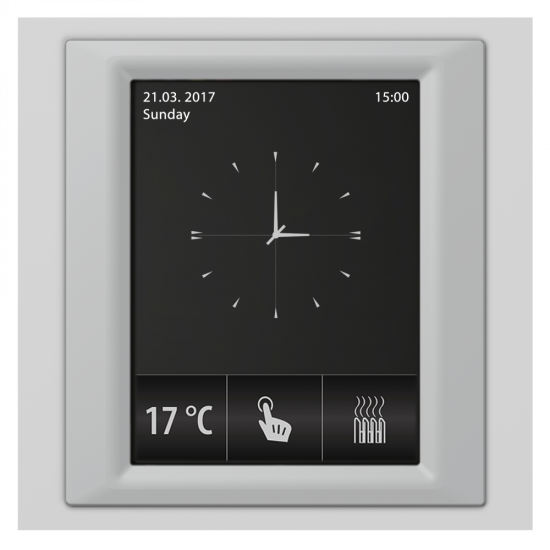 RF Touch-W - Frame color: Aluminium (metal), Interframe color: Aluminum metallic, Back cover color: Light grey
