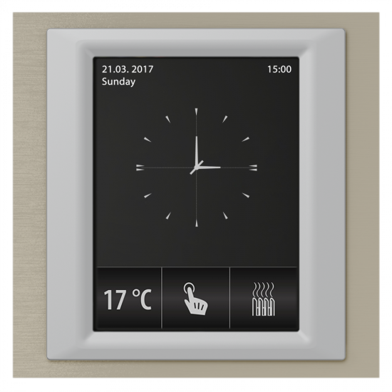 RF Touch-W - Frame color: Titanium (metal), Interframe color: Aluminum metallic, Back cover color: Dark grey