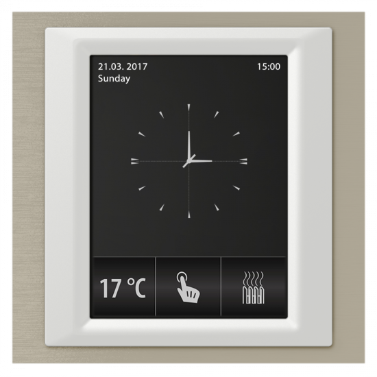 RF Touch-W - Frame color: Titanium (metal), Interframe color: Icy metallic, Back cover color: White