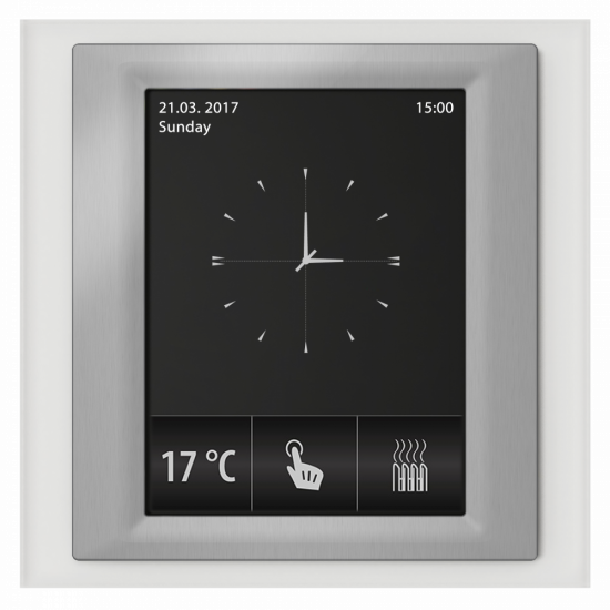 RF Touch-W - Frame color: Glass, Interframe color: Gray metallic, Back cover color: White
