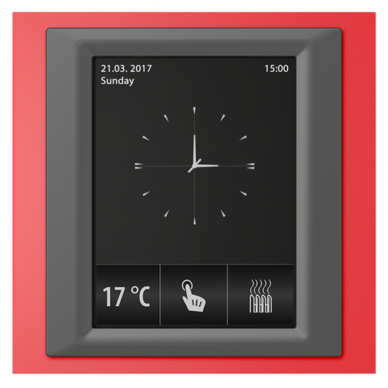 RF Touch-W - Frame color: Red (plastic), Interframe color: Dark grey, Back cover color: White