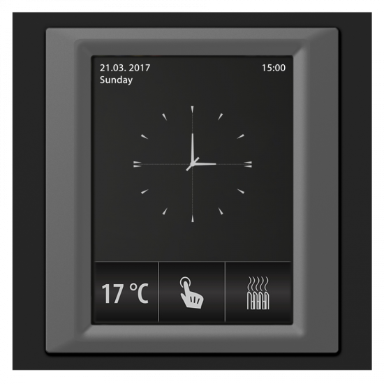 RF Touch-W - Frame color: Black (plastic), Interframe color: Dark grey, Back cover color: White