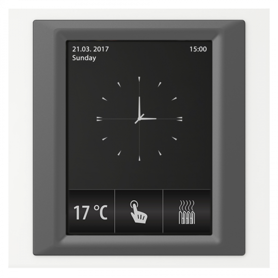 RF Touch-W - Frame color: White (plastic), Interframe color: Dark grey, Back cover color: Dark grey